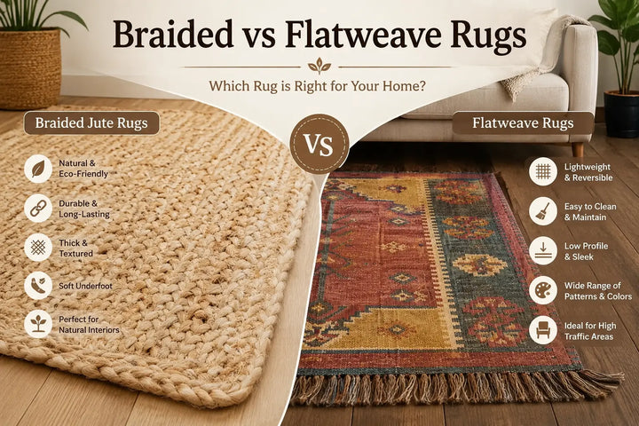 Braided vs Flatweave Rugs: Which Handmade Rug Is Better for Modern Virginia Homes?