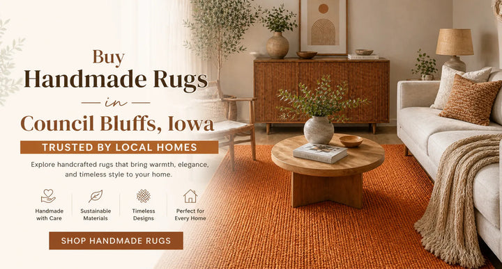 Buy Handmade Rugs in Council Bluffs, Iowa – Trusted by Local Homes