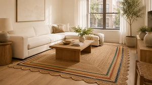Scalloped Rugs for Small Living Rooms: The Perfect Handmade Jute Rug for Stylish USA Homes