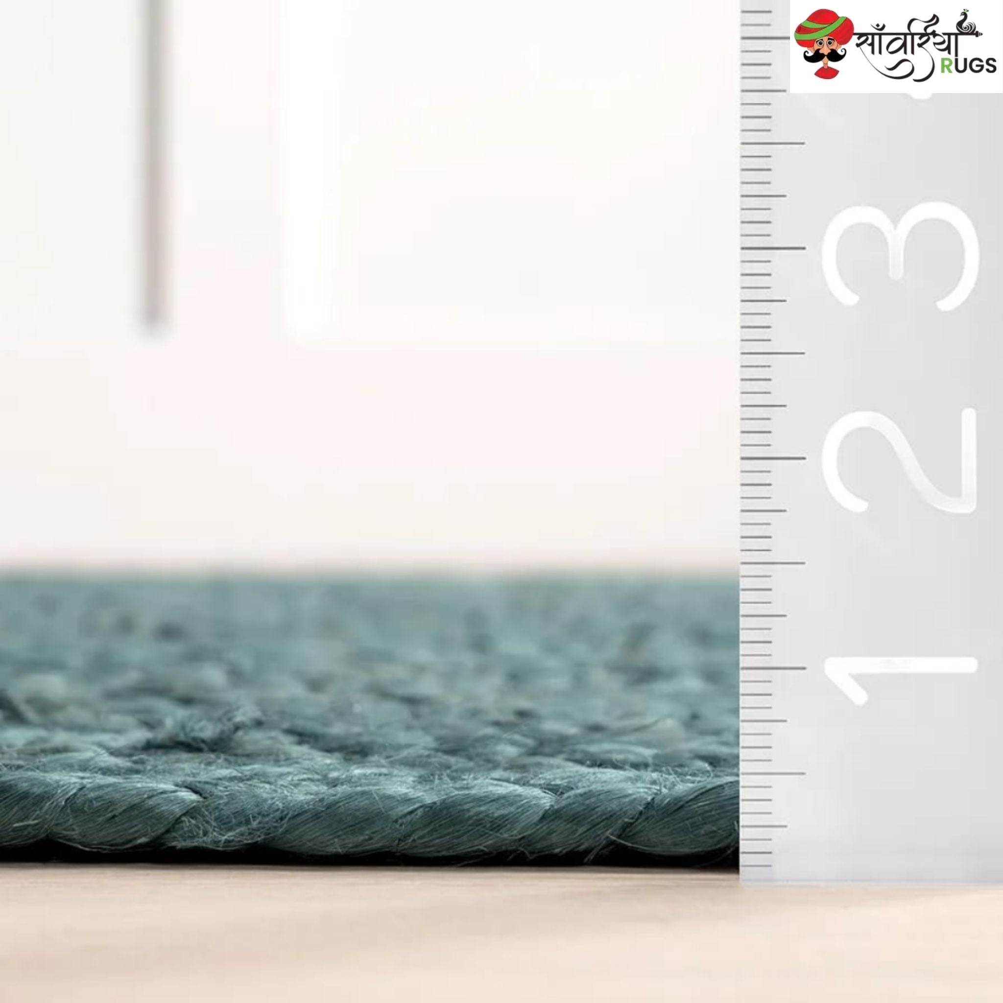 Multicolor Braided Jute Area Rug – Handmade Natural Fiber Carpet