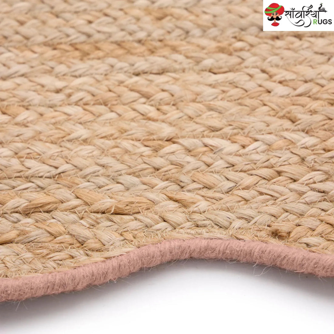 Decorative Jute Runner Rug for Kitchen, Hallway & Stairs