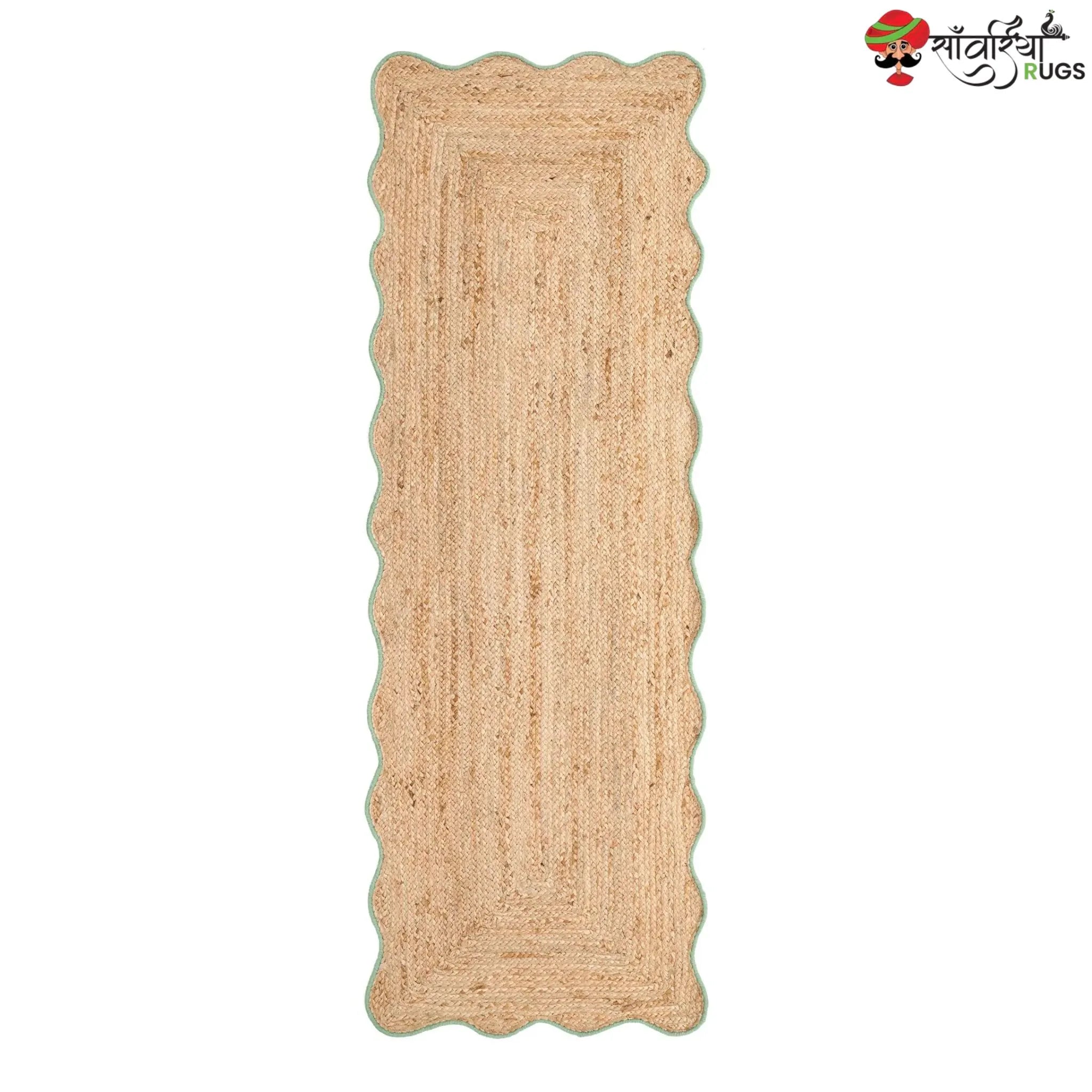 Decorative Jute Runner Rug for Kitchen, Hallway & Stairs