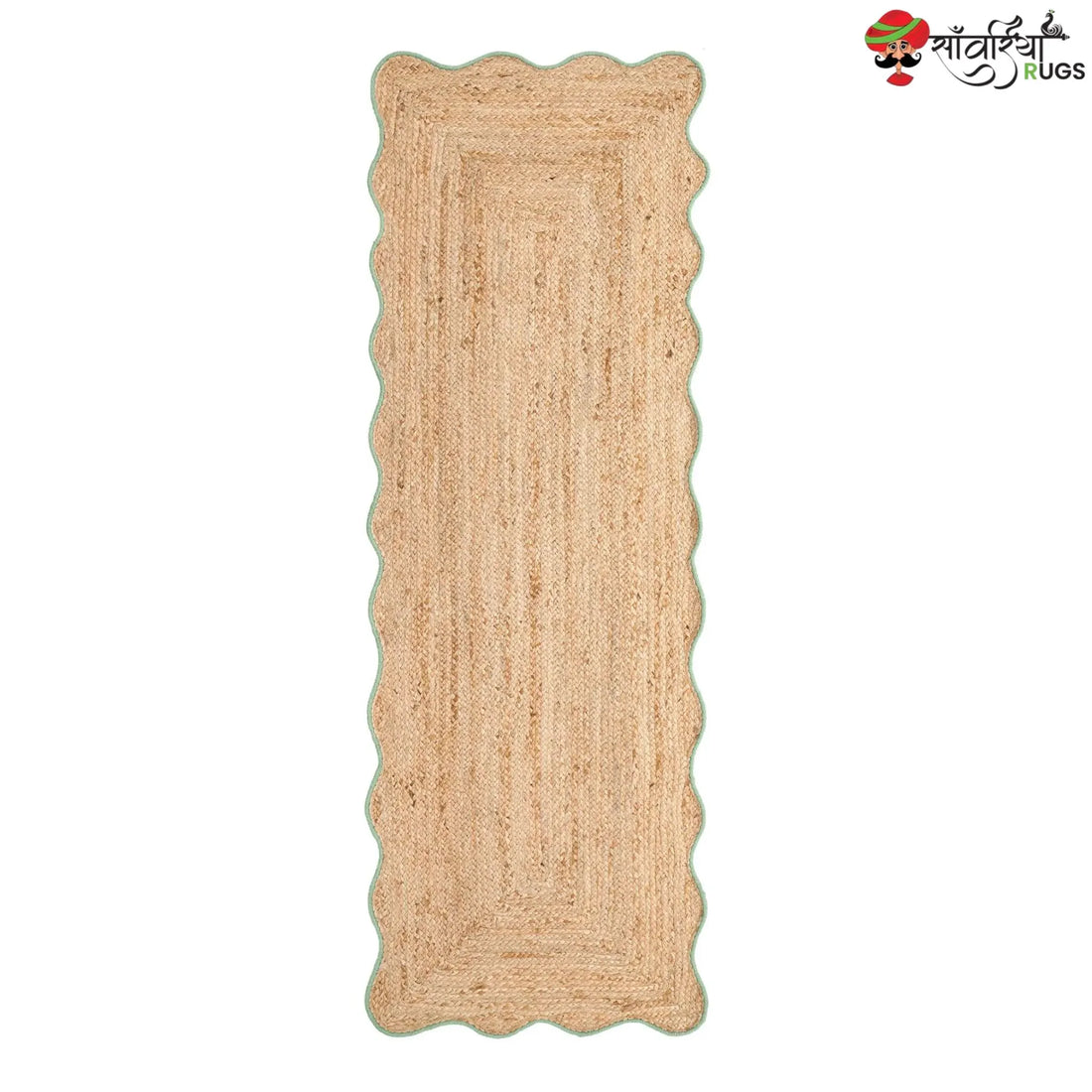 Decorative Jute Runner Rug for Kitchen, Hallway & Stairs