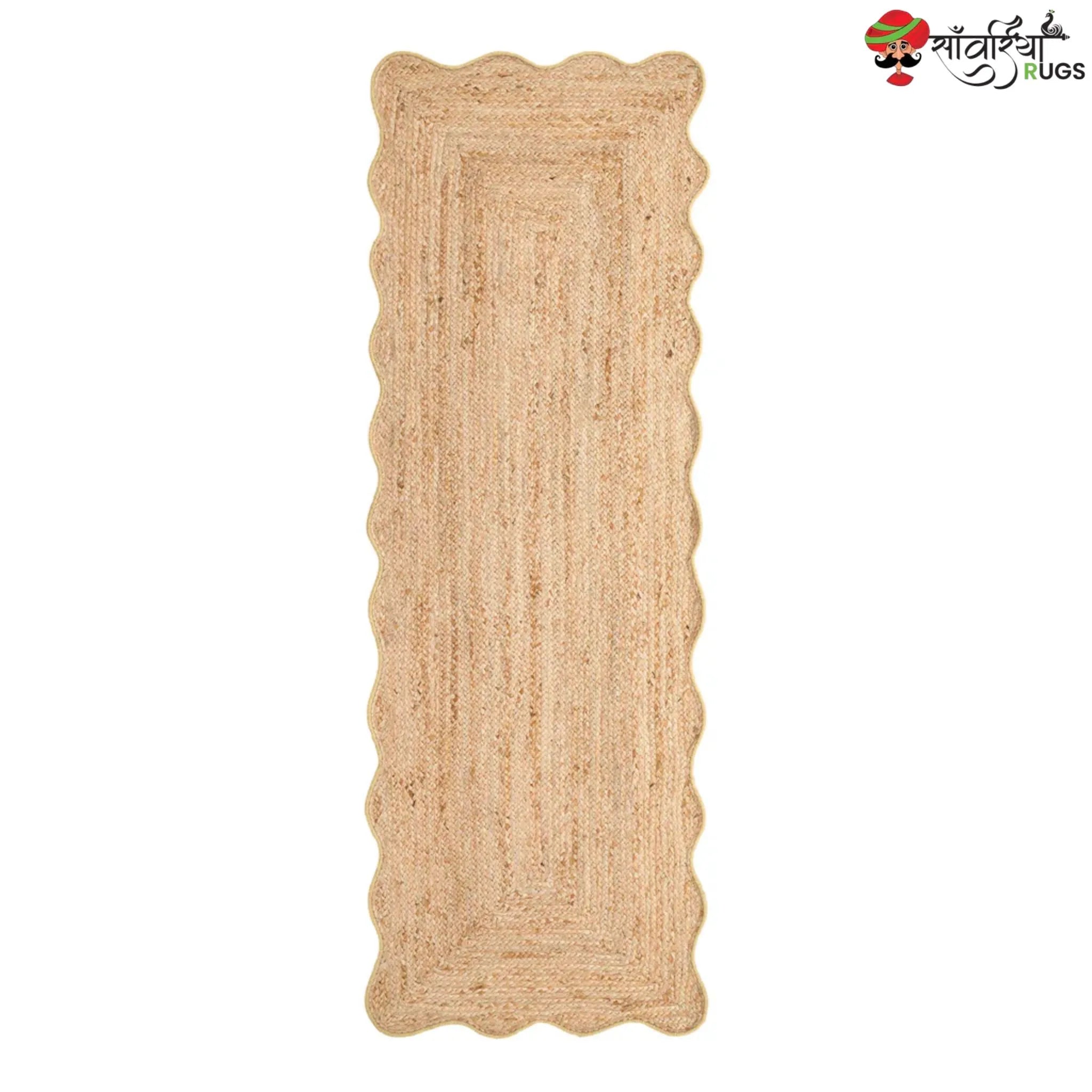 Decorative Jute Runner Rug for Kitchen, Hallway & Stairs