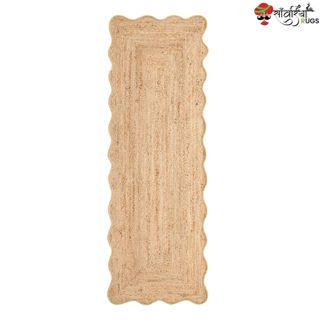 Decorative Jute Runner Rug for Kitchen, Hallway & Stairs