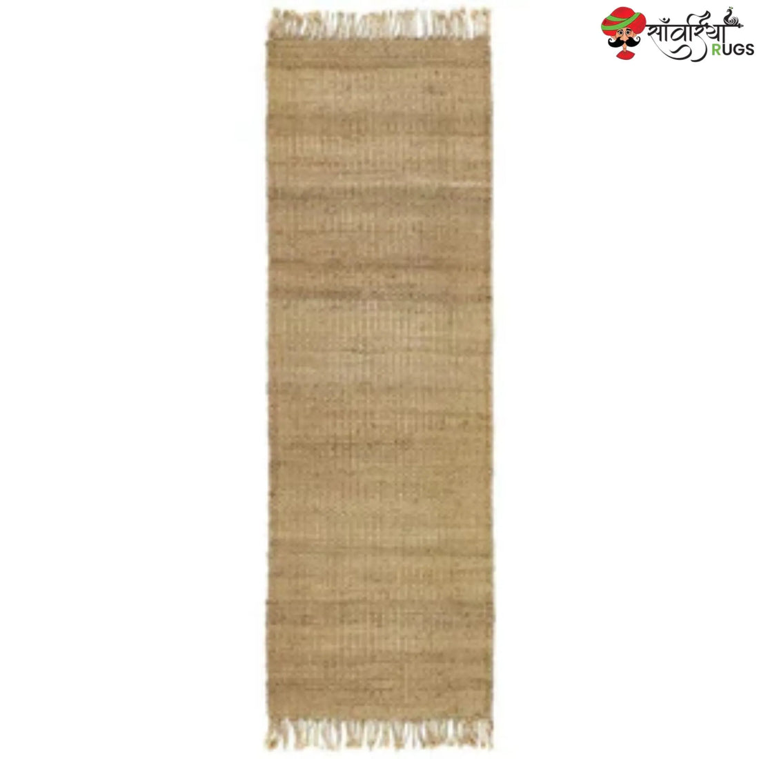 Handwoven Natural Jute Extra Long Runner Rug for Hallway & Kitchen