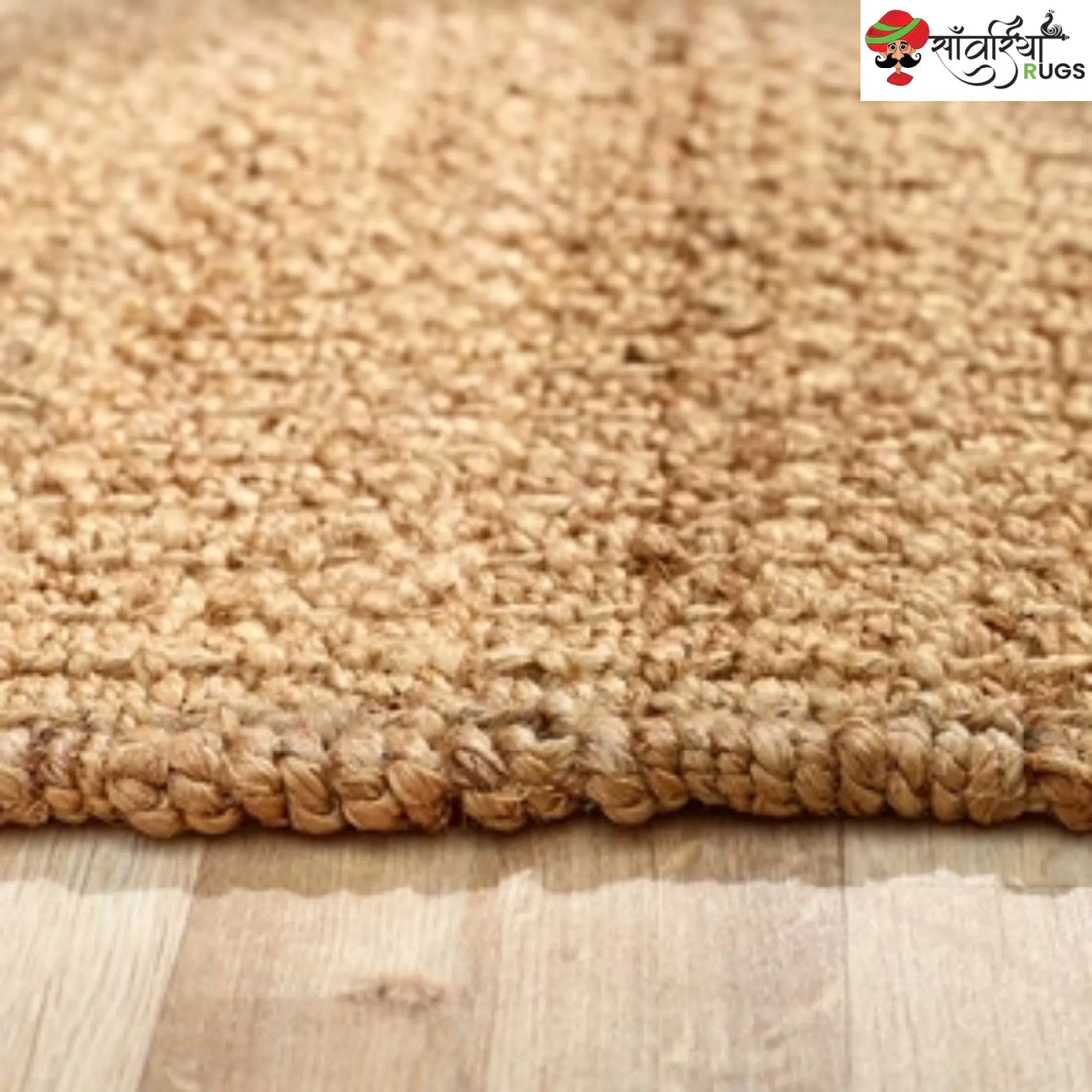 Handwoven Natural Jute Extra Long Runner Rug for Hallway & Kitchen