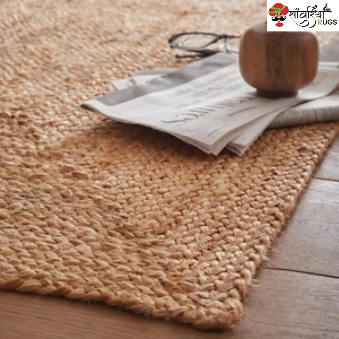Natural Jute Extra Runner Rug for Hallway, Living Room & Entryway