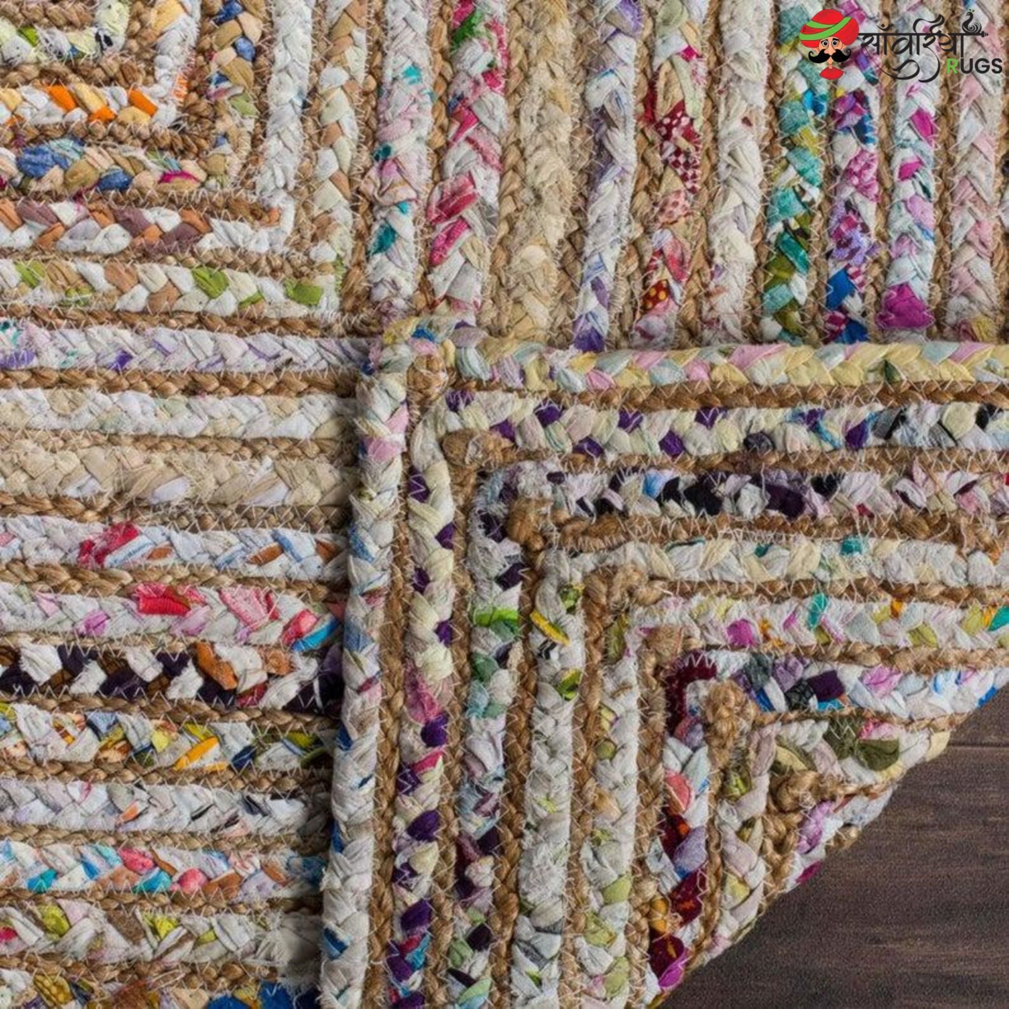 Braided Rug Runner – Multicolor Boho Chindi Carpet