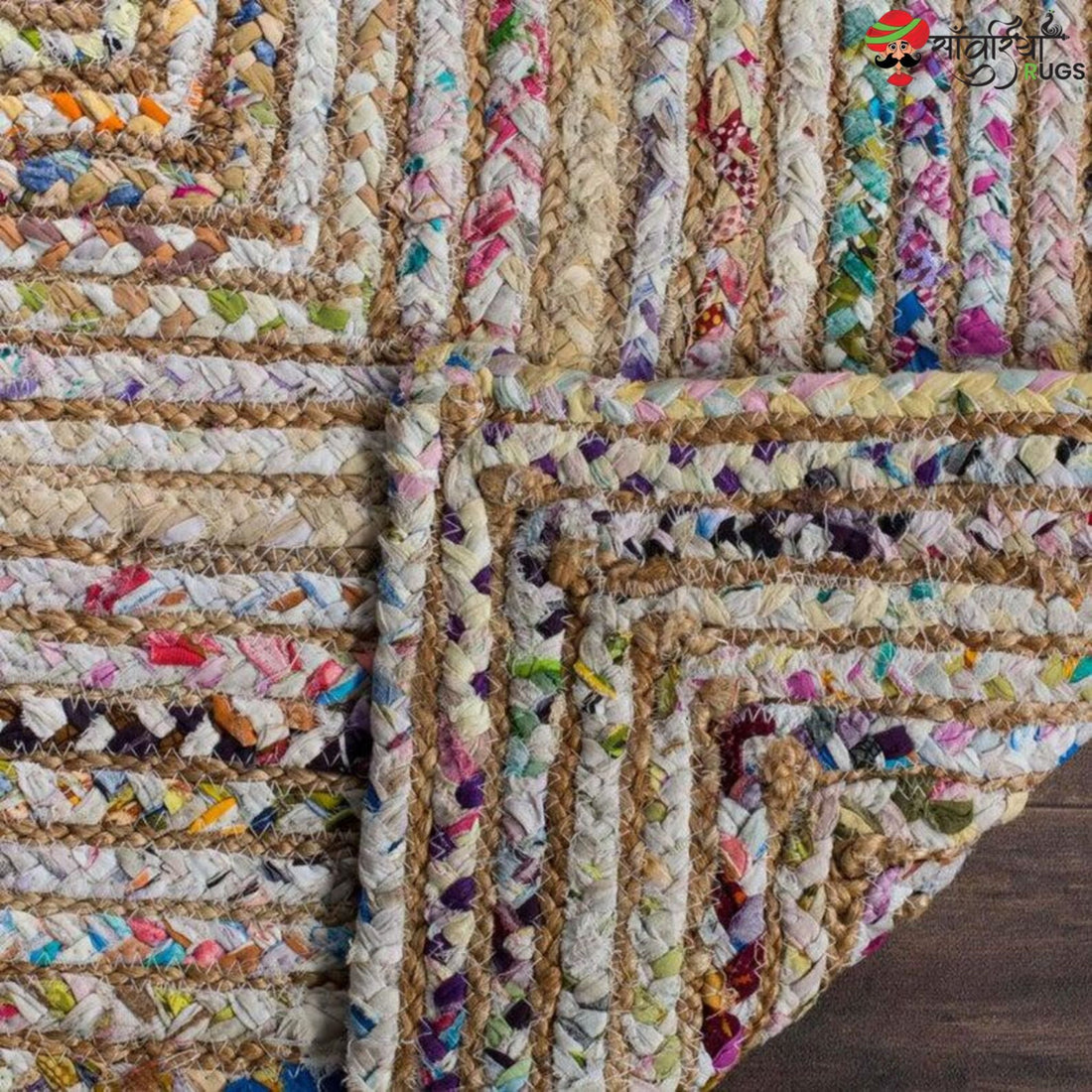 Braided Rug Runner – Multicolor Boho Chindi Carpet