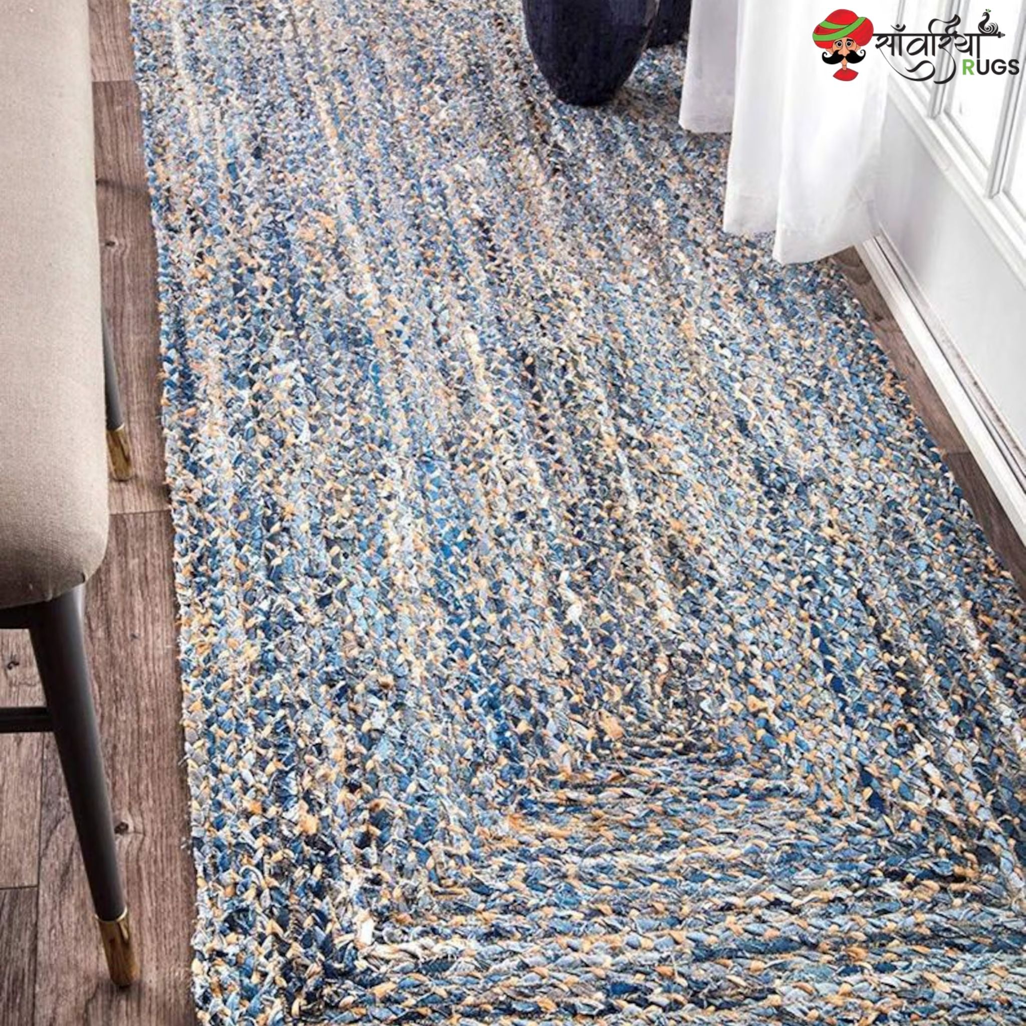 Braided Rug Runner – Multicolor Boho Chindi Carpet