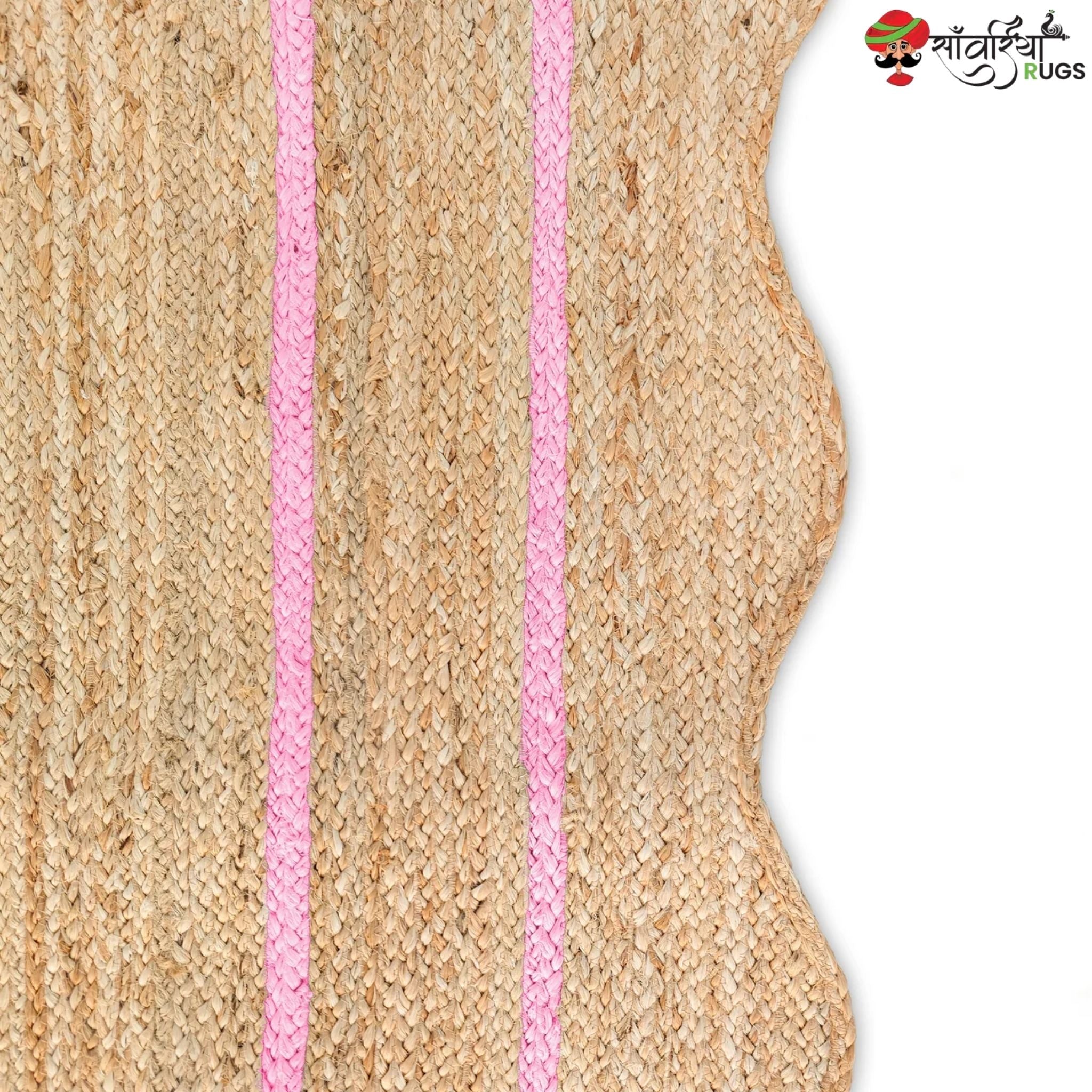 Weaving Village Wave Scalloped Natural Jute Rug – Multicolor