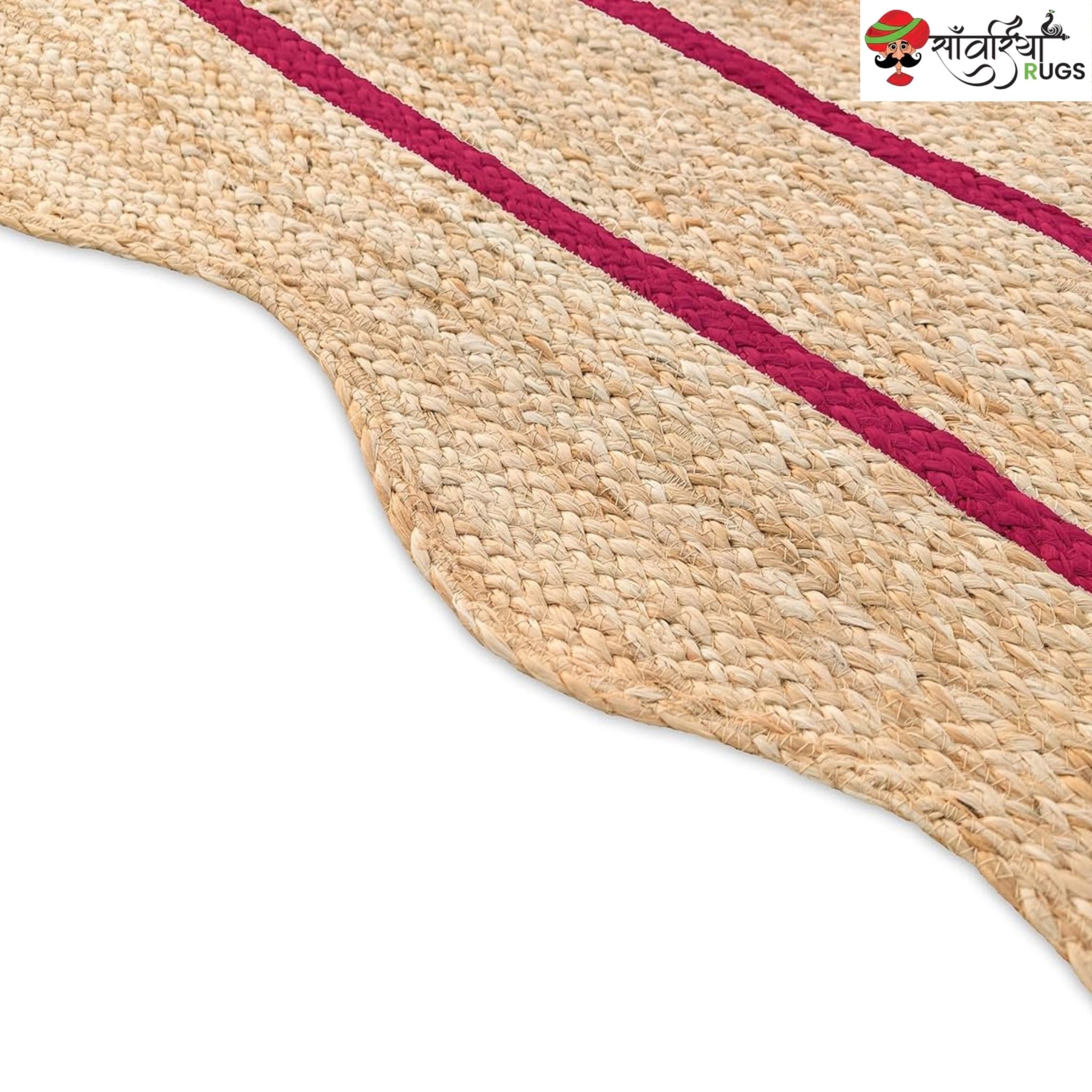 Weaving Village Wave Scalloped Natural Jute Rug – Multicolor