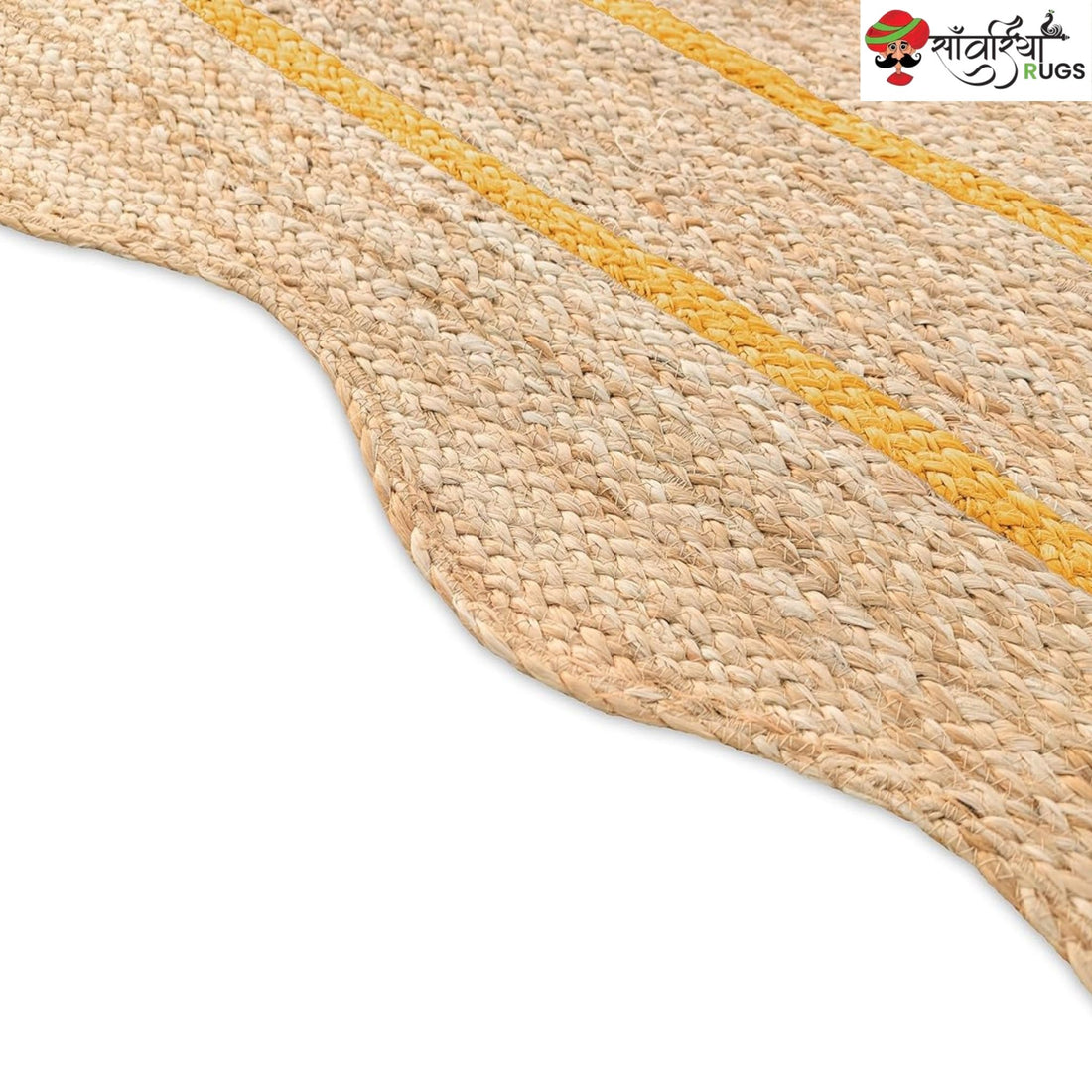 Weaving Village Wave Scalloped Natural Jute Rug – Multicolor