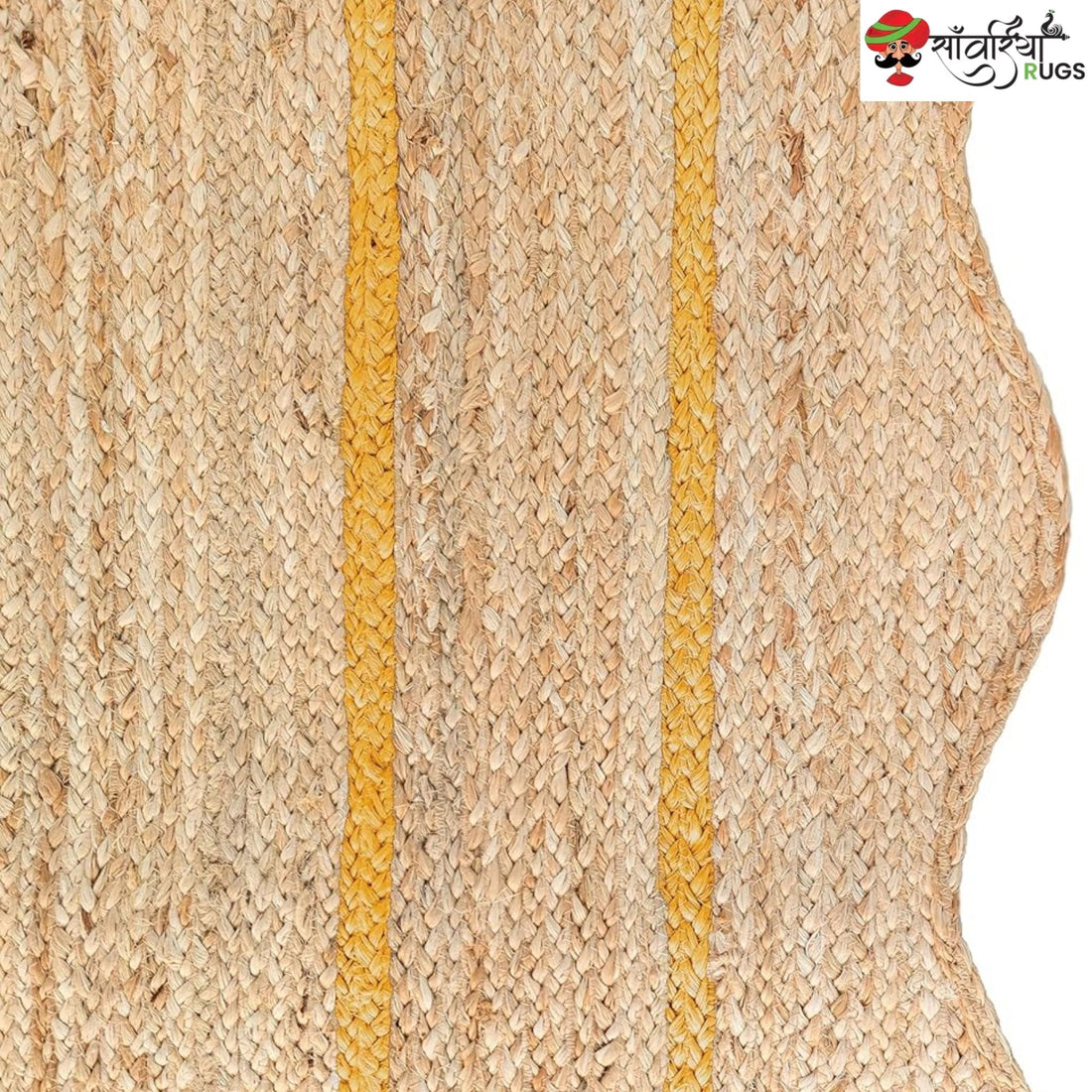 Weaving Village Wave Scalloped Natural Jute Rug – Multicolor
