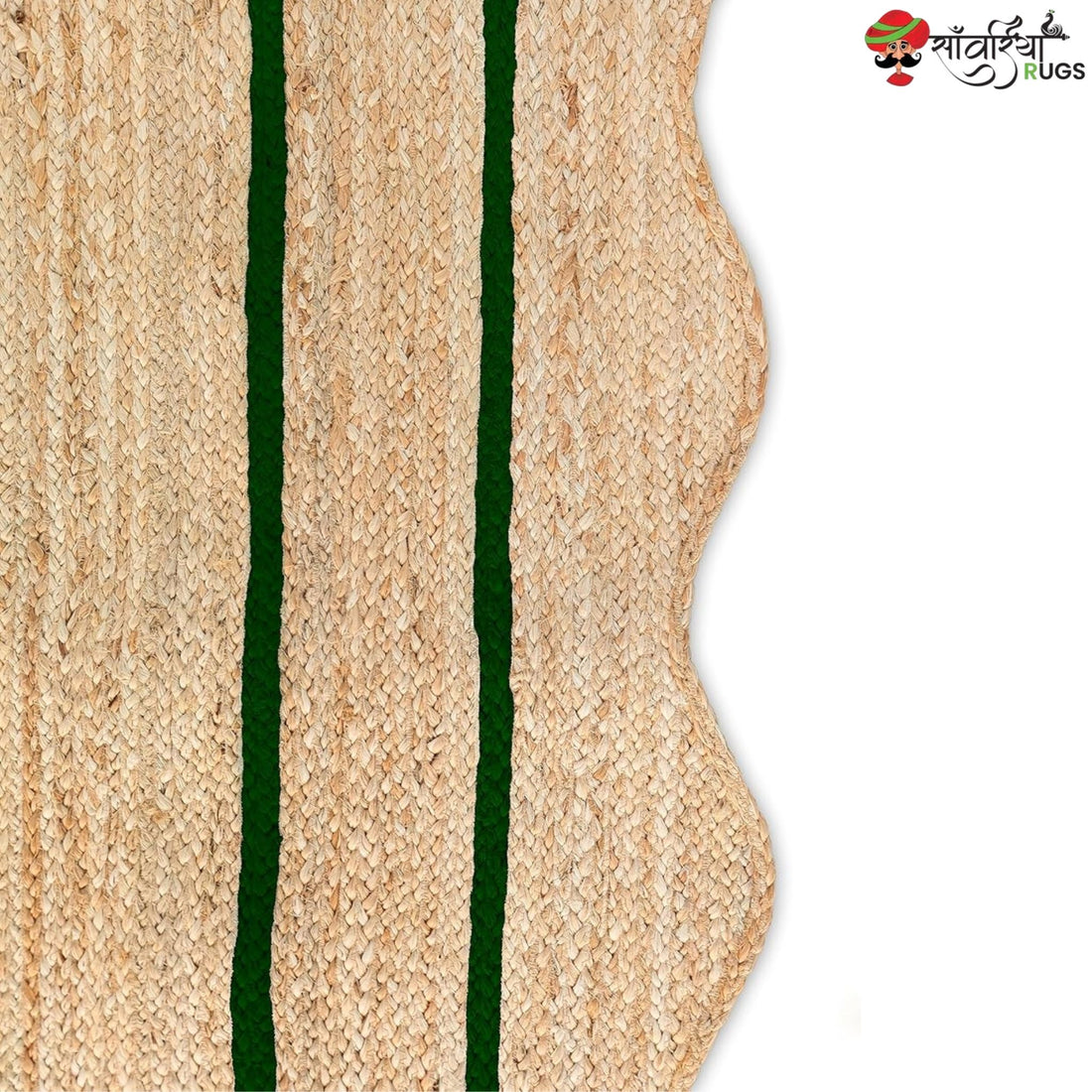 Weaving Village Wave Scalloped Natural Jute Rug – Multicolor