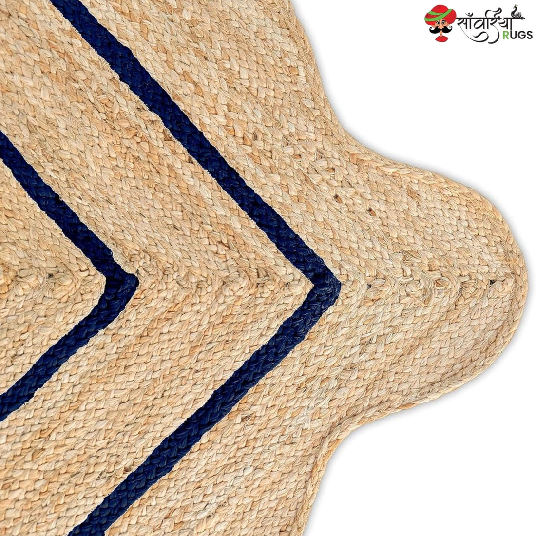 Weaving Village Wave Scalloped Natural Jute Rug – Multicolor