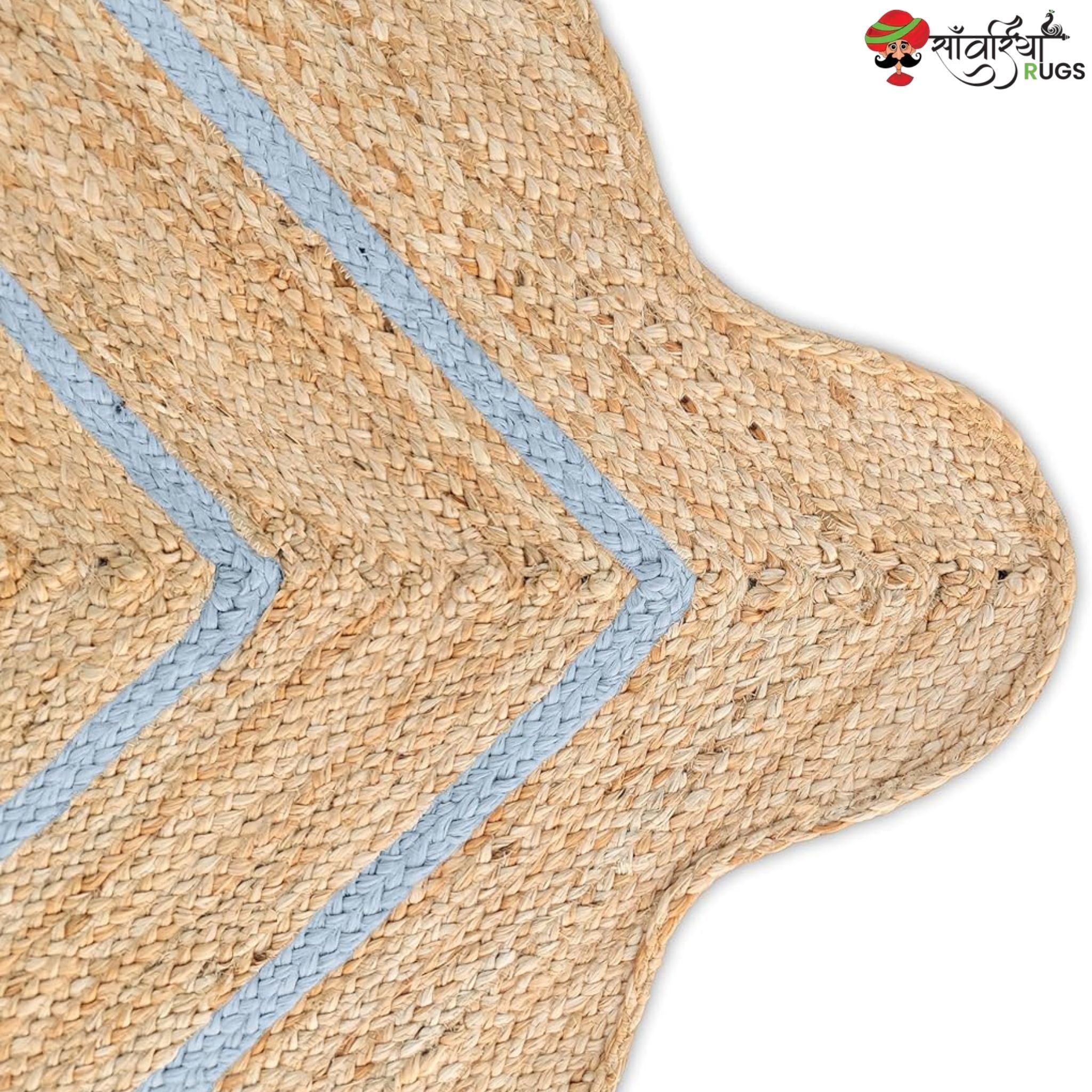 Weaving Village Wave Scalloped Natural Jute Rug – Multicolor