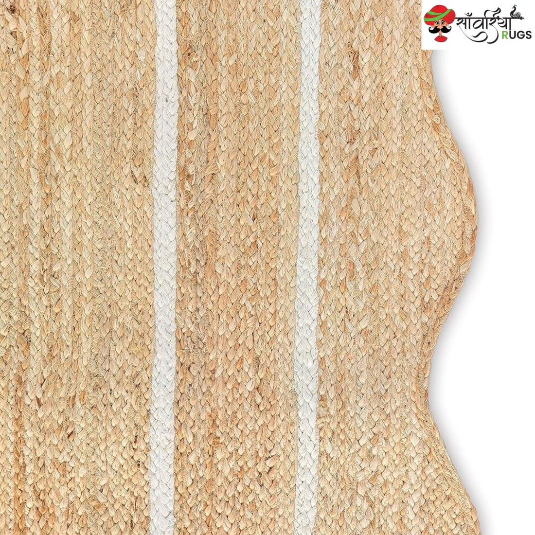 Weaving Village Wave Scalloped Natural Jute Rug – Multicolor