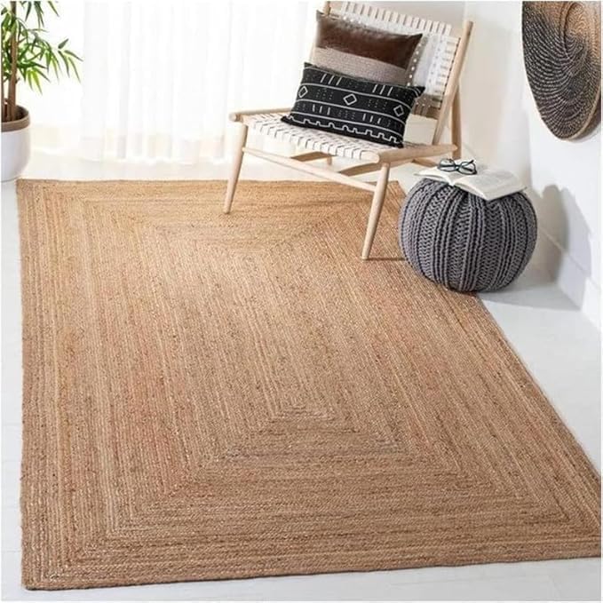 Handmade Natural Jute Braided Runner Rug, Bohemian, Coastal, Farmhouse Decor