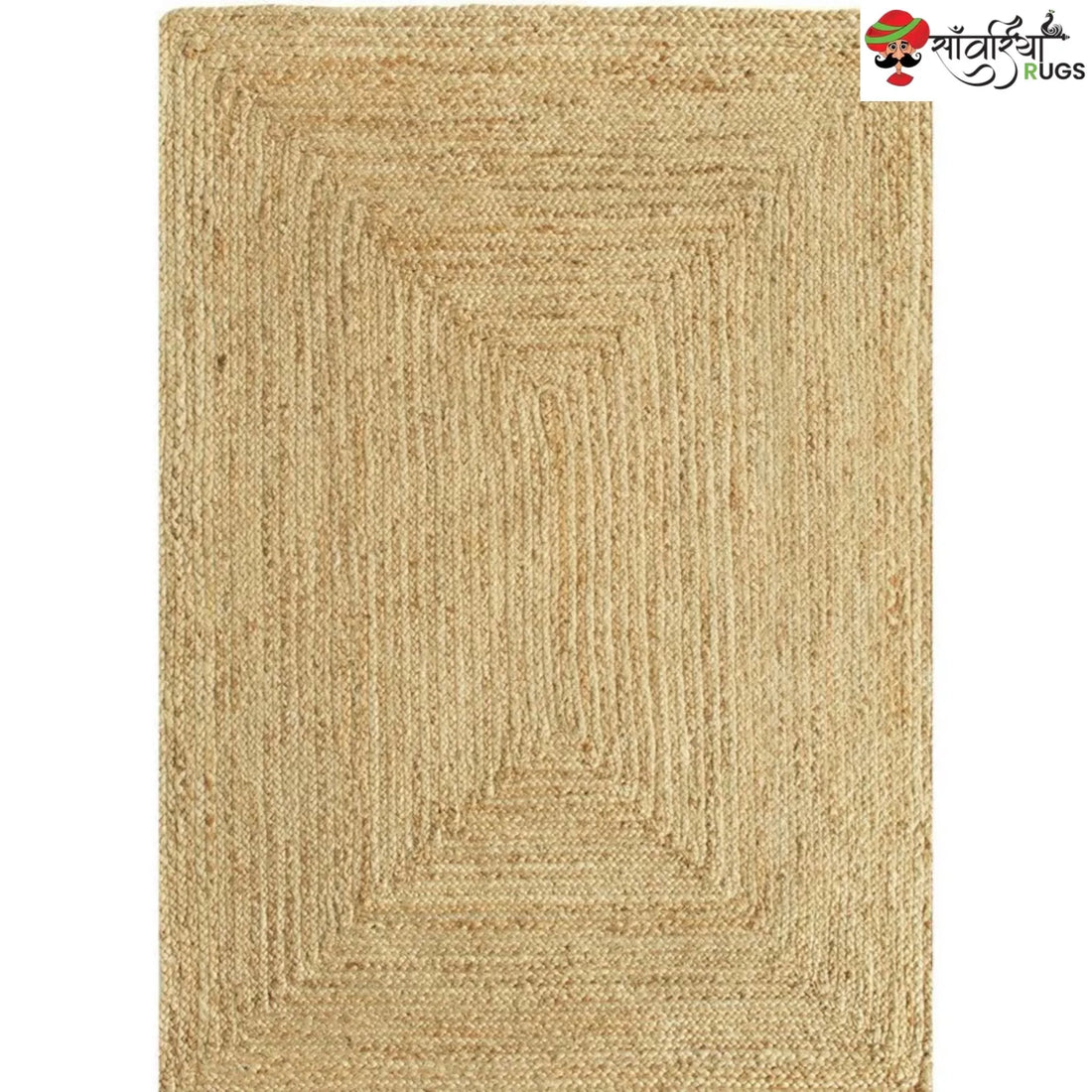 Multicolor Braided Jute Rug – Handmade Boho Natural Fiber Area Rug