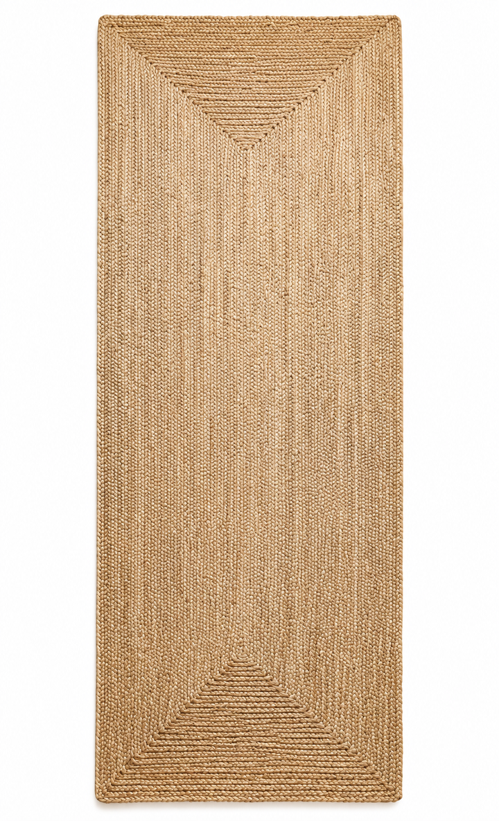 a rectangular woven mat or rug with a textured, woven appearance.