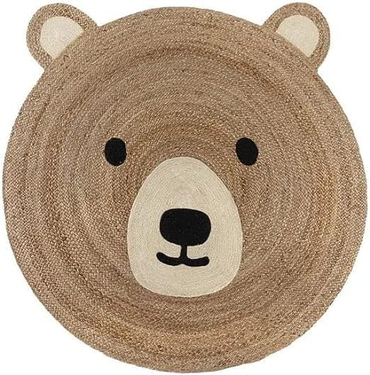 Teddy Bear Pattern Braided Round Area Rug: Perfect for Kids' Rooms and More