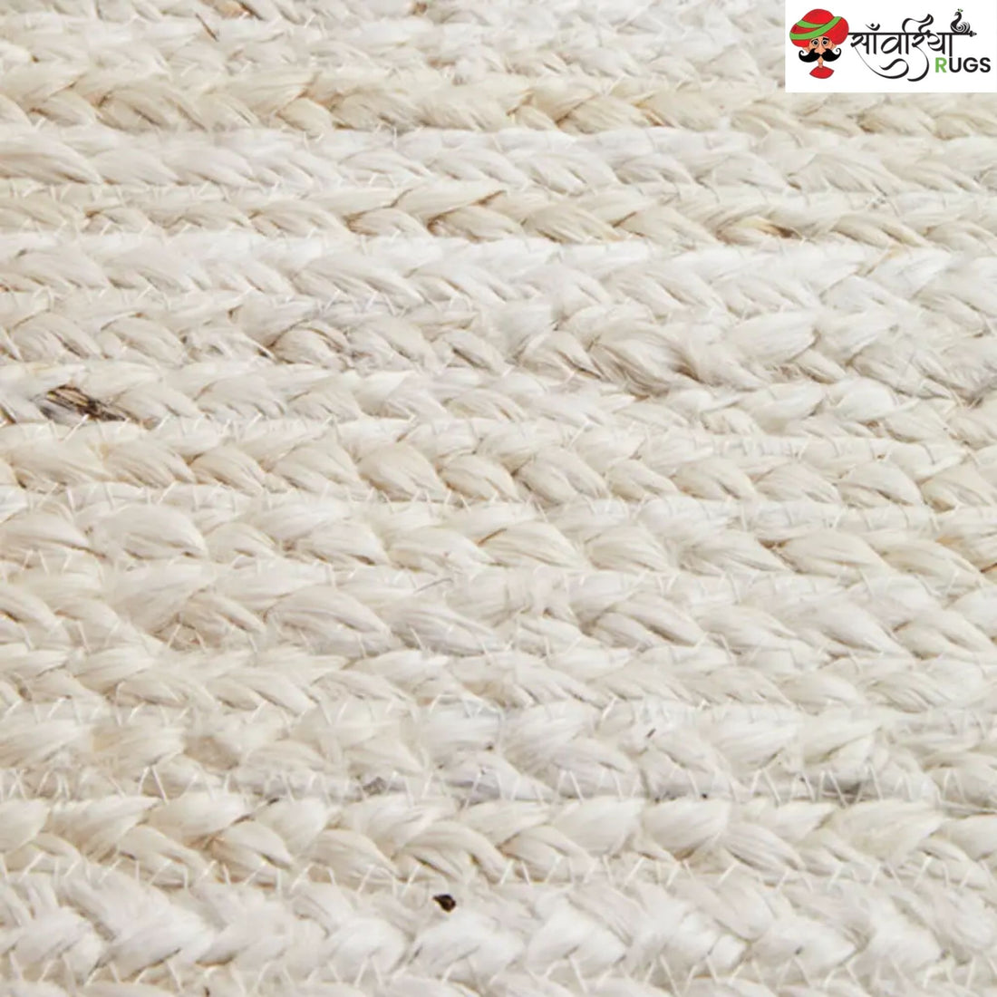 Multicolor Braided Jute Area Rug – Handmade Natural Fiber Carpet