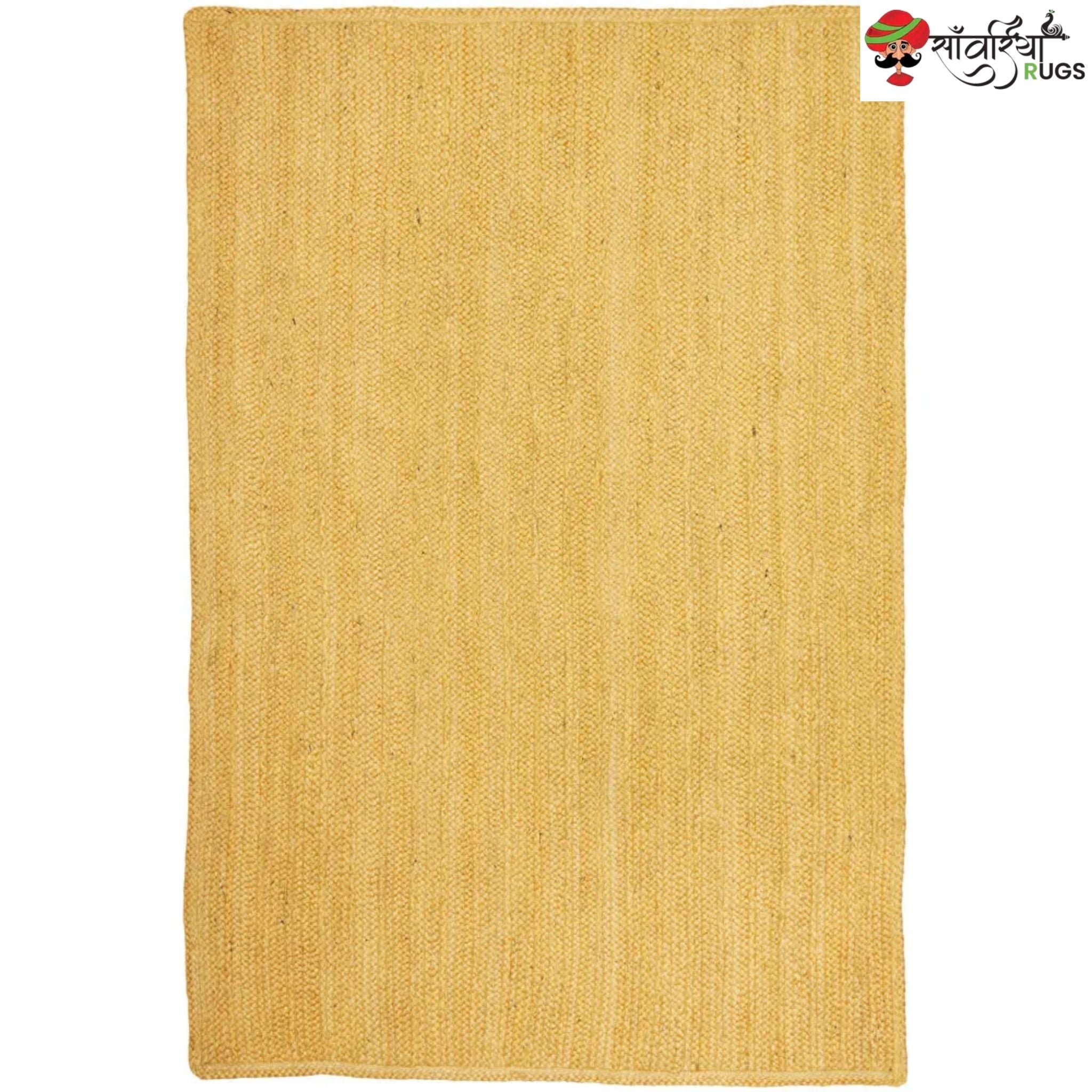 Multicolor Braided Jute Area Rug – Handmade Natural Fiber Carpet