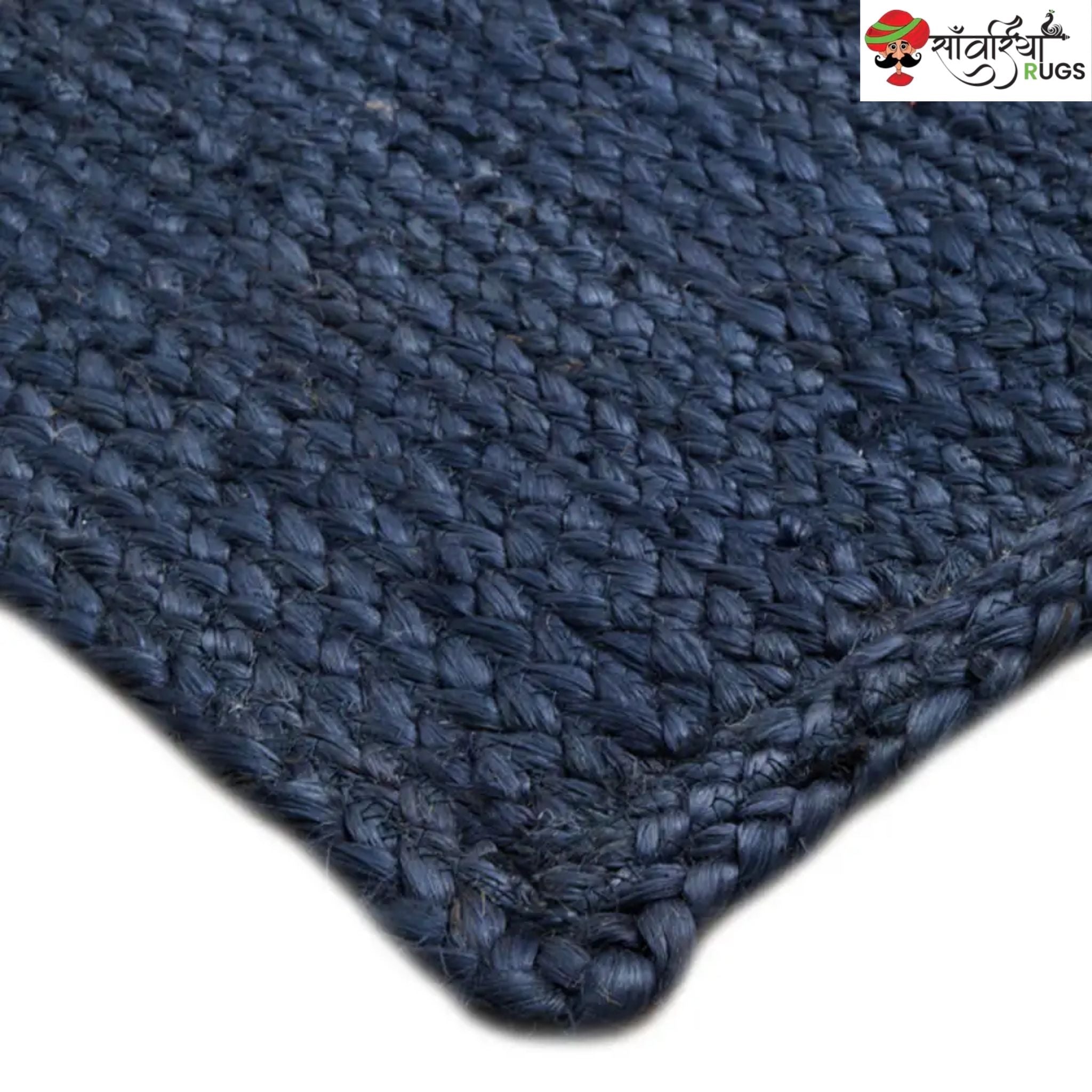 Multicolor Braided Jute Area Rug – Handmade Natural Fiber Carpet