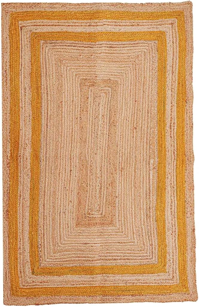 Tapis Kilim fait main, tapis en laine et jute tissé à la main, tapis Kilim Dhurrie fait main, motifs orientaux