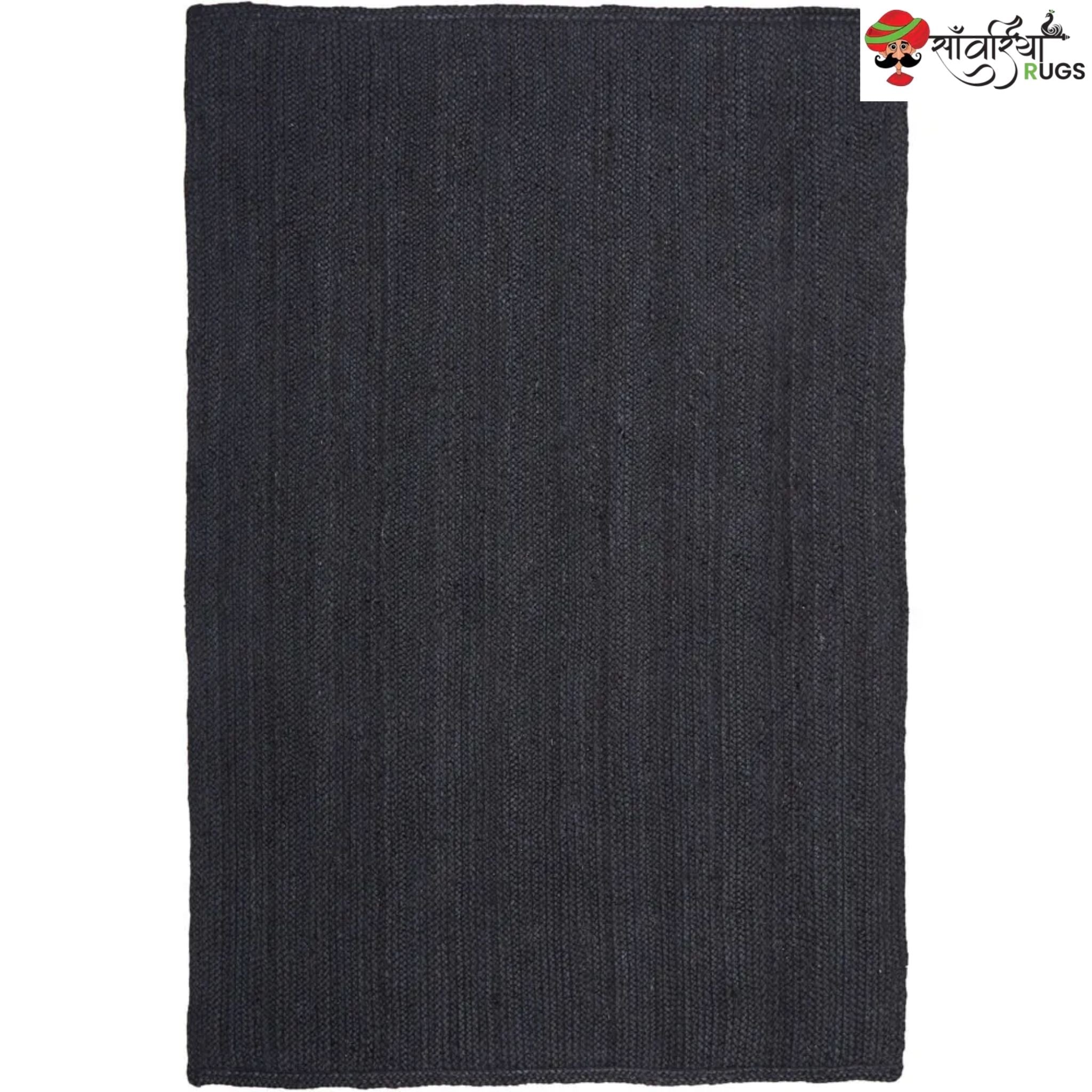 Multicolor Braided Jute Area Rug – Handmade Natural Fiber Carpet