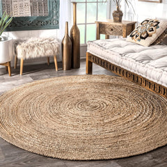 Handmade Natural Jute Cotton Rug