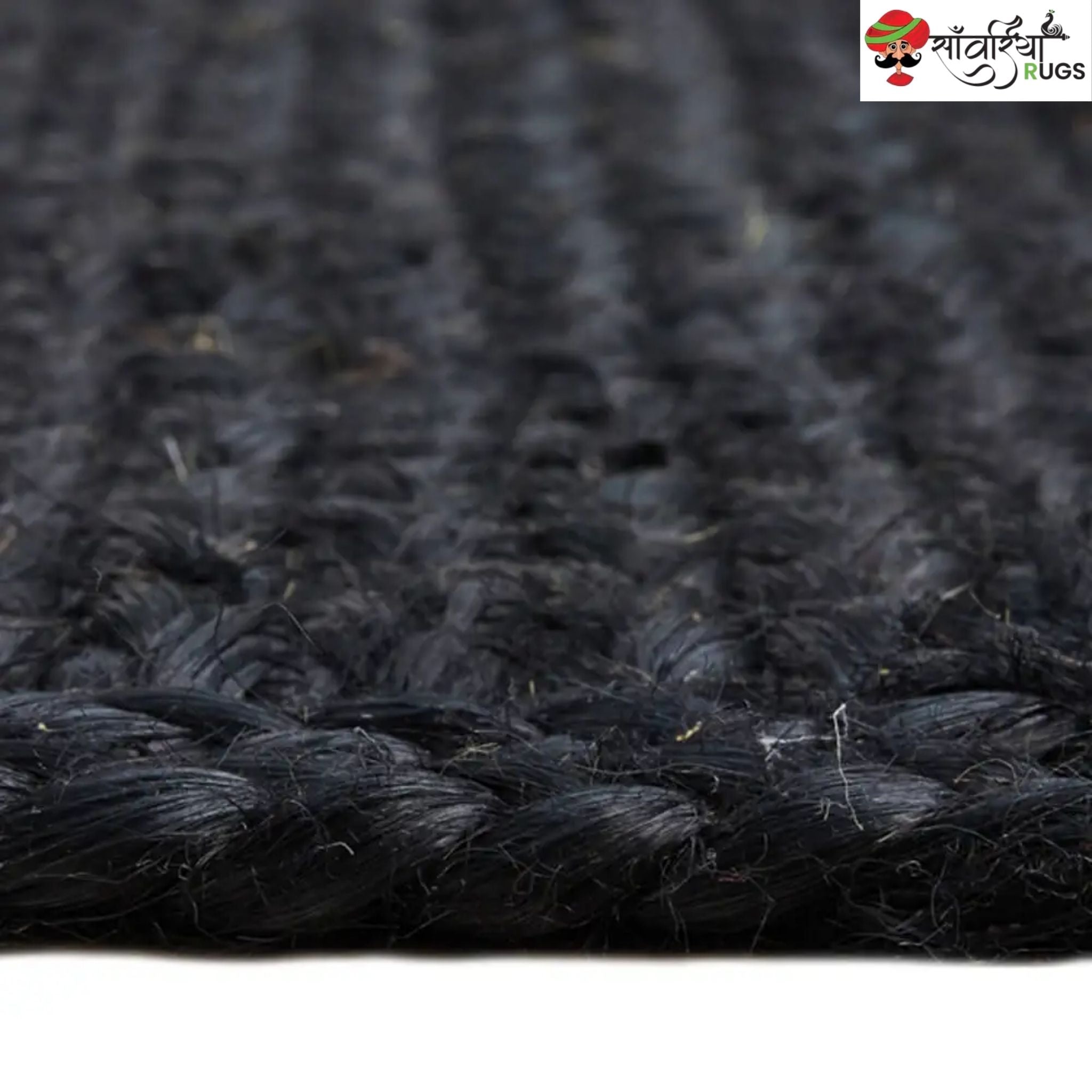 Multicolor Braided Jute Area Rug – Handmade Natural Fiber Carpet