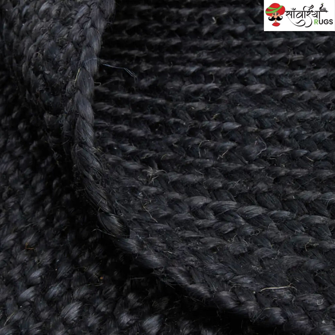 Multicolor Braided Jute Area Rug – Handmade Natural Fiber Carpet