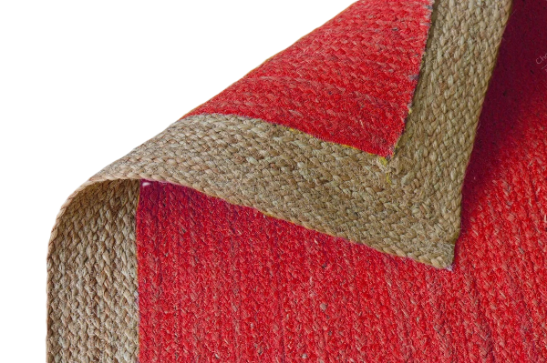 Braided Jute Rug - Handwoven Floor Carpet for Living Room, Bedroom, Dining, and Office