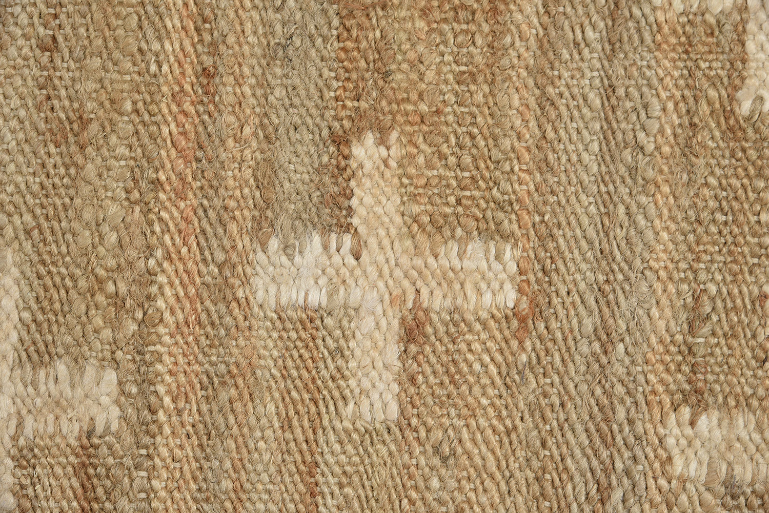 Handmade Natural & White Jute Rug – Eco-Friendly Area Rug