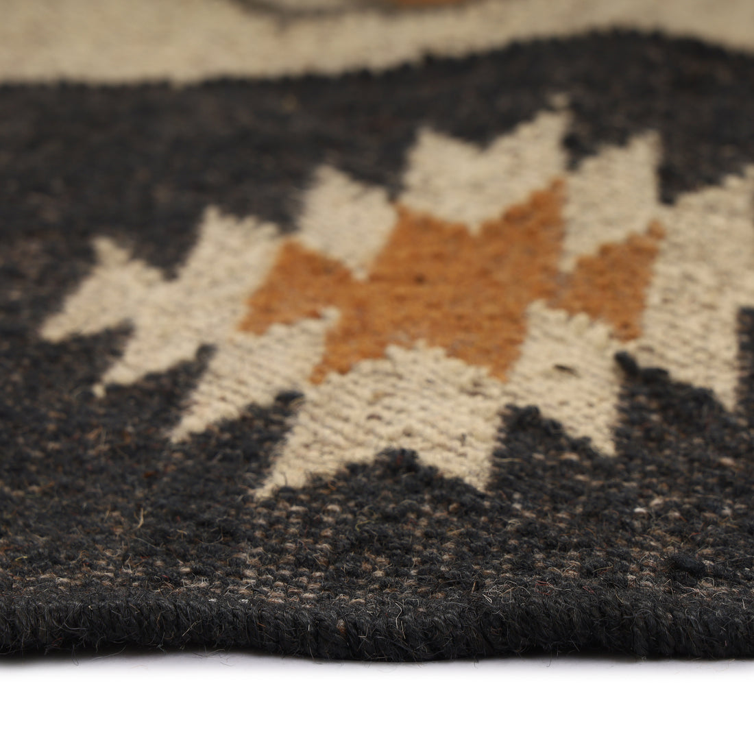 Kilim Wool Jute Rug – Handwoven Southwestern Tribal Area Rug