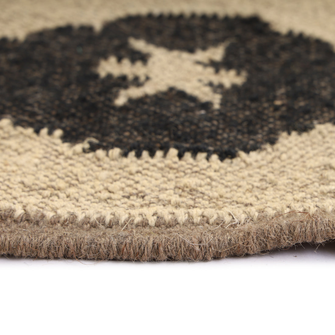 Handwoven Wool Jute Kilim Runner – Oriental Geometric Design