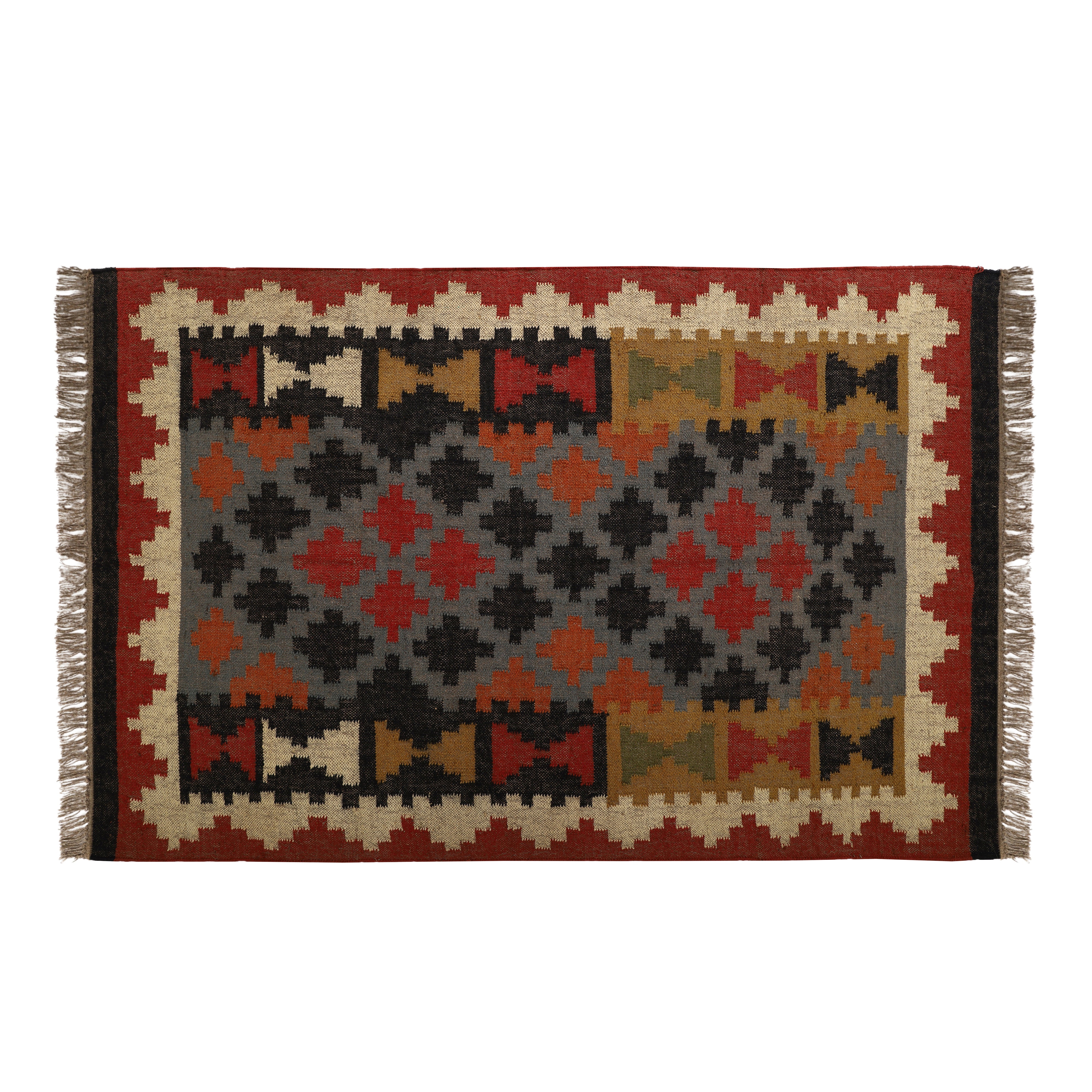 Kilim Wool Jute Rug for Handwoven Southwestern Interiors