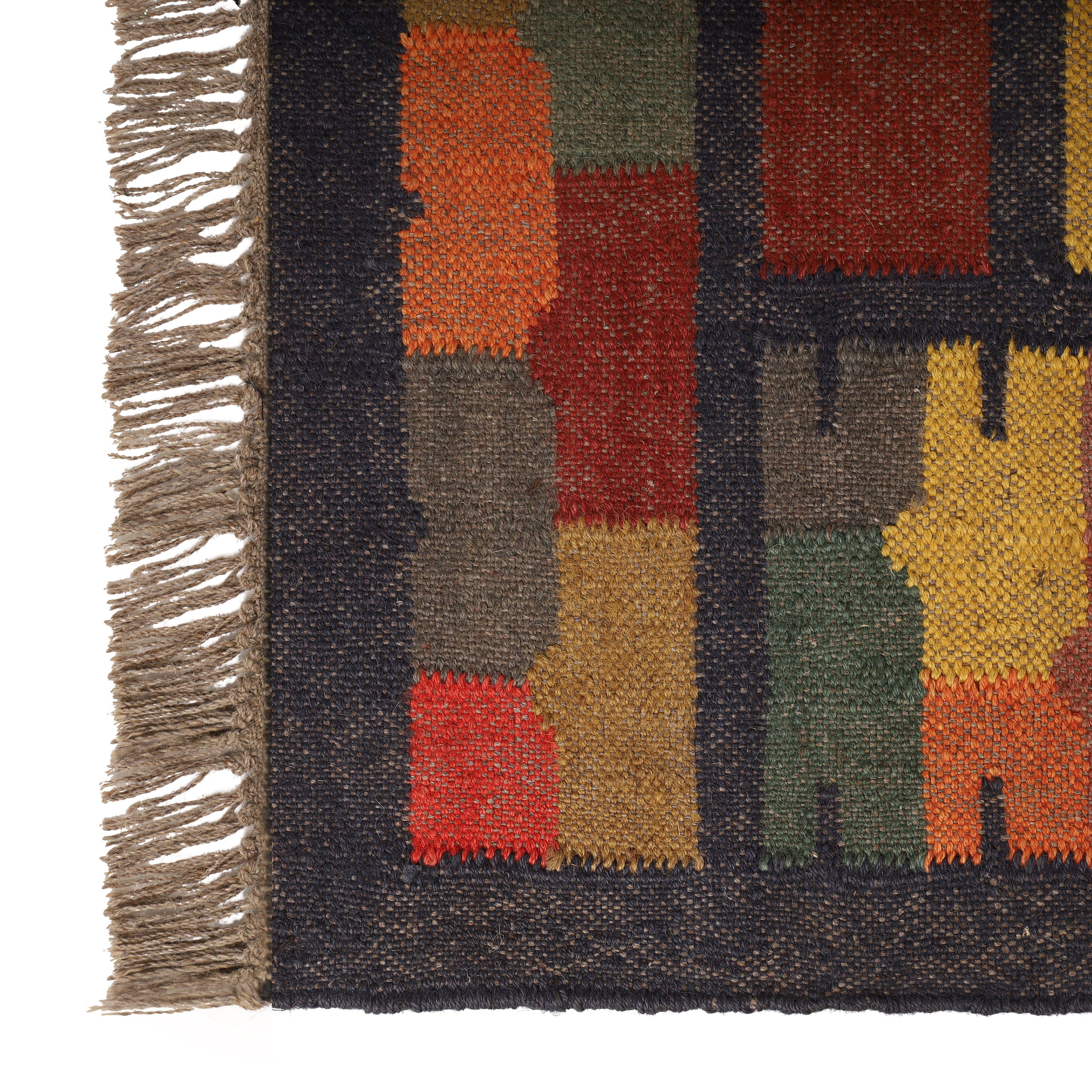 Kilim Wool Jute Rug – Tribal Geometric Southwestern Style