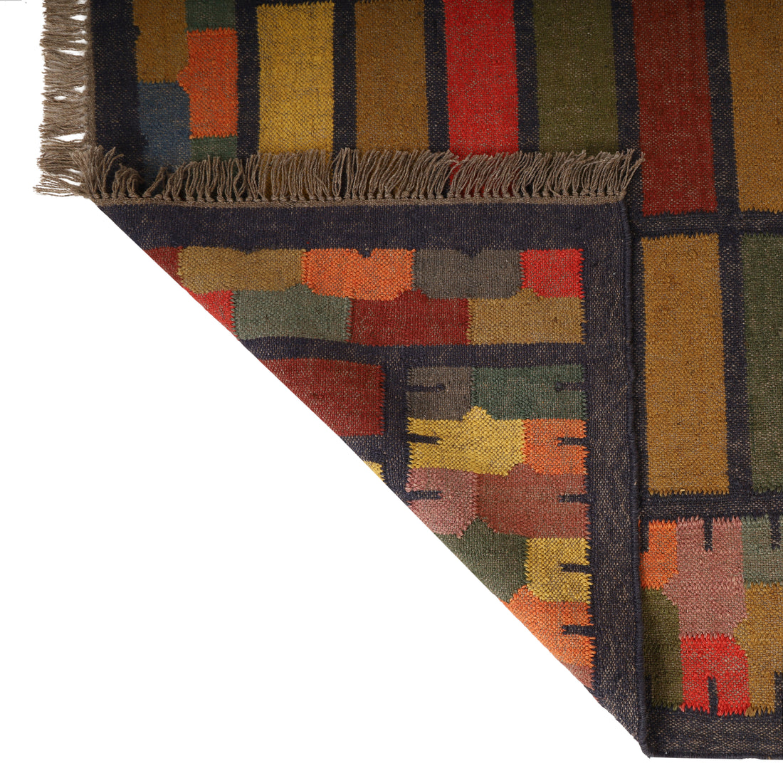 Kilim Wool Jute Rug – Tribal Geometric Southwestern Style
