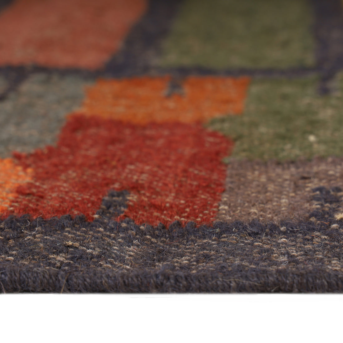 Kilim Wool Jute Rug – Tribal Geometric Southwestern Style