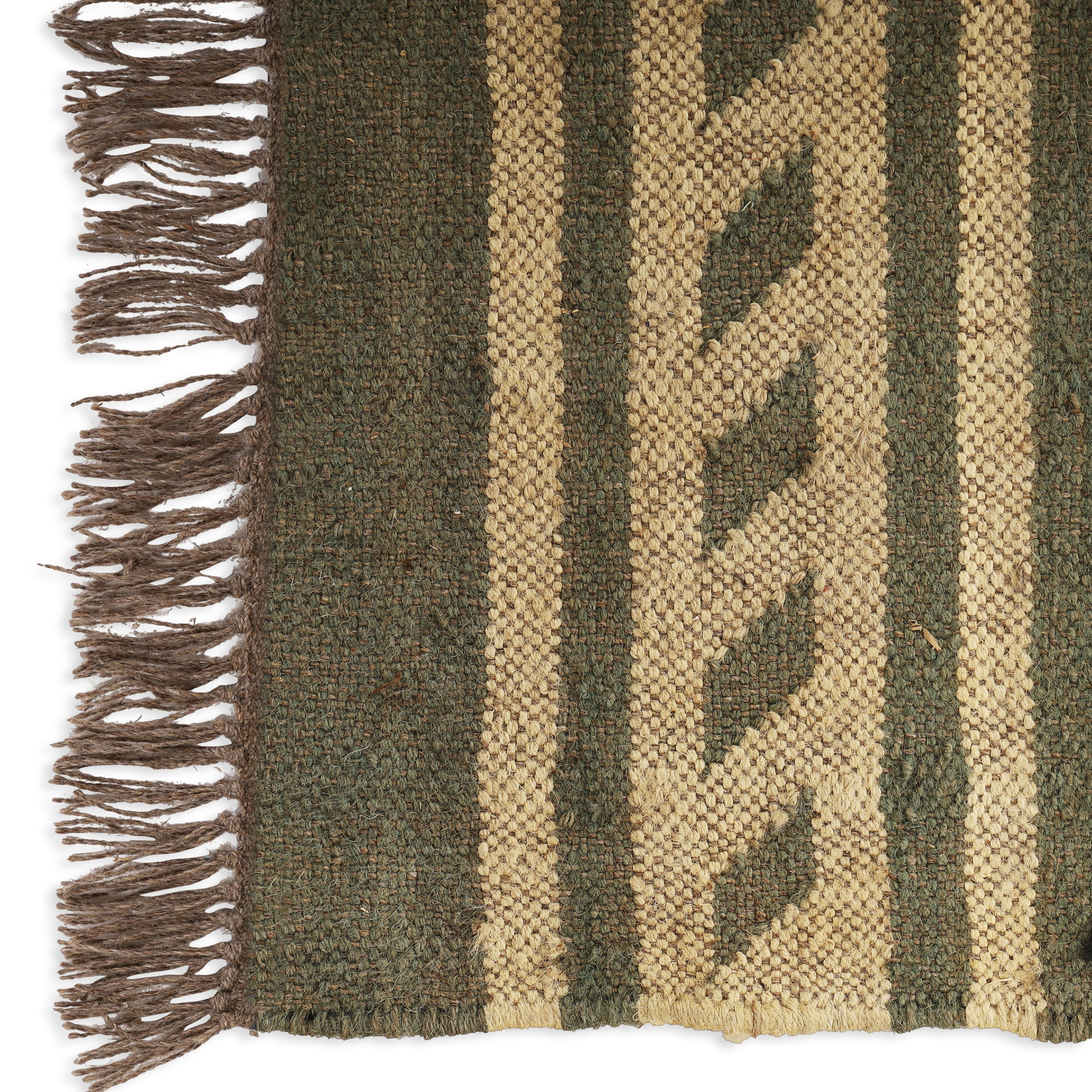 Handmade Wool Jute Kilim Runner for Boho Hallway Interiors