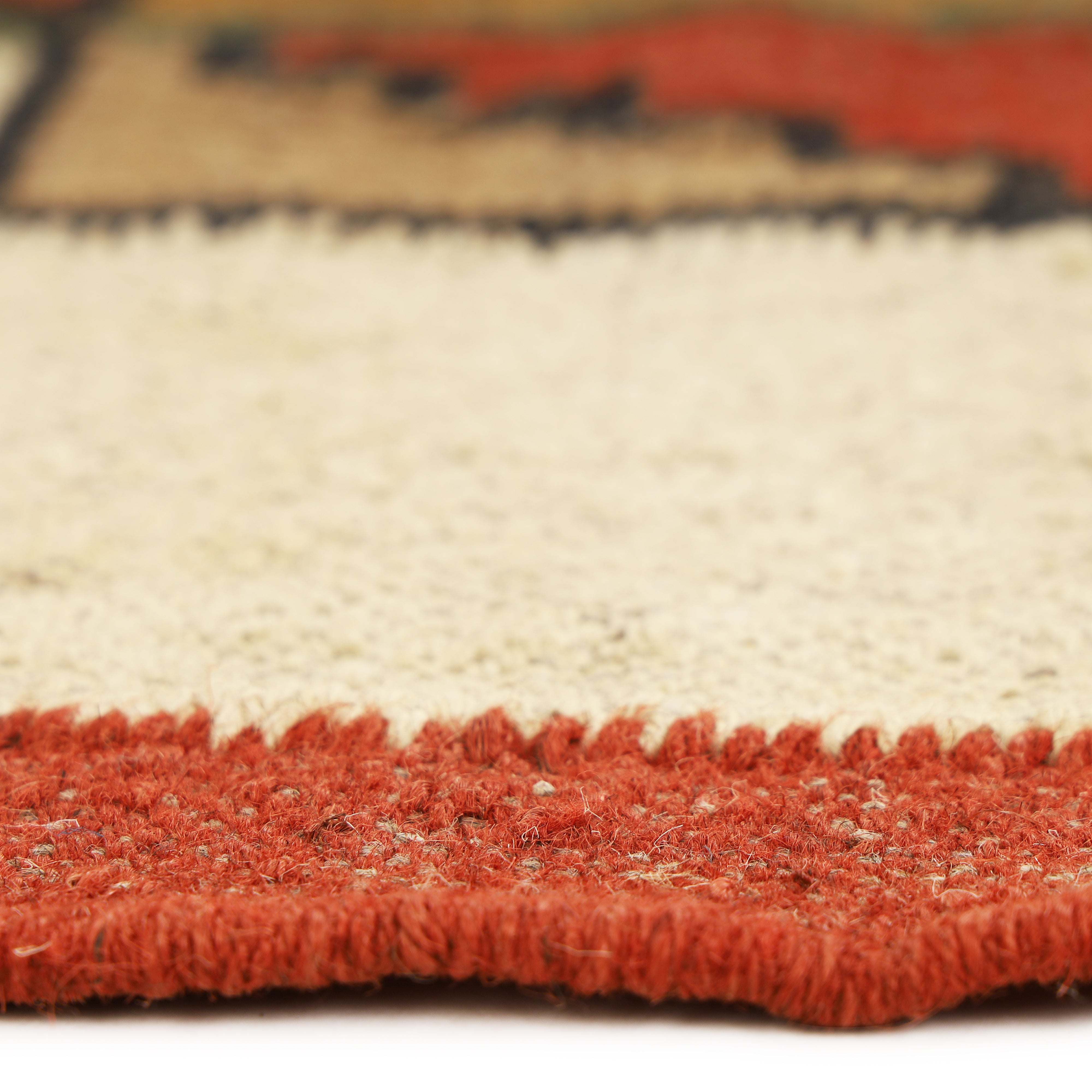 Handmade Wool Jute Kilim Rug for Bohemian Indian Dhurrie Interiors