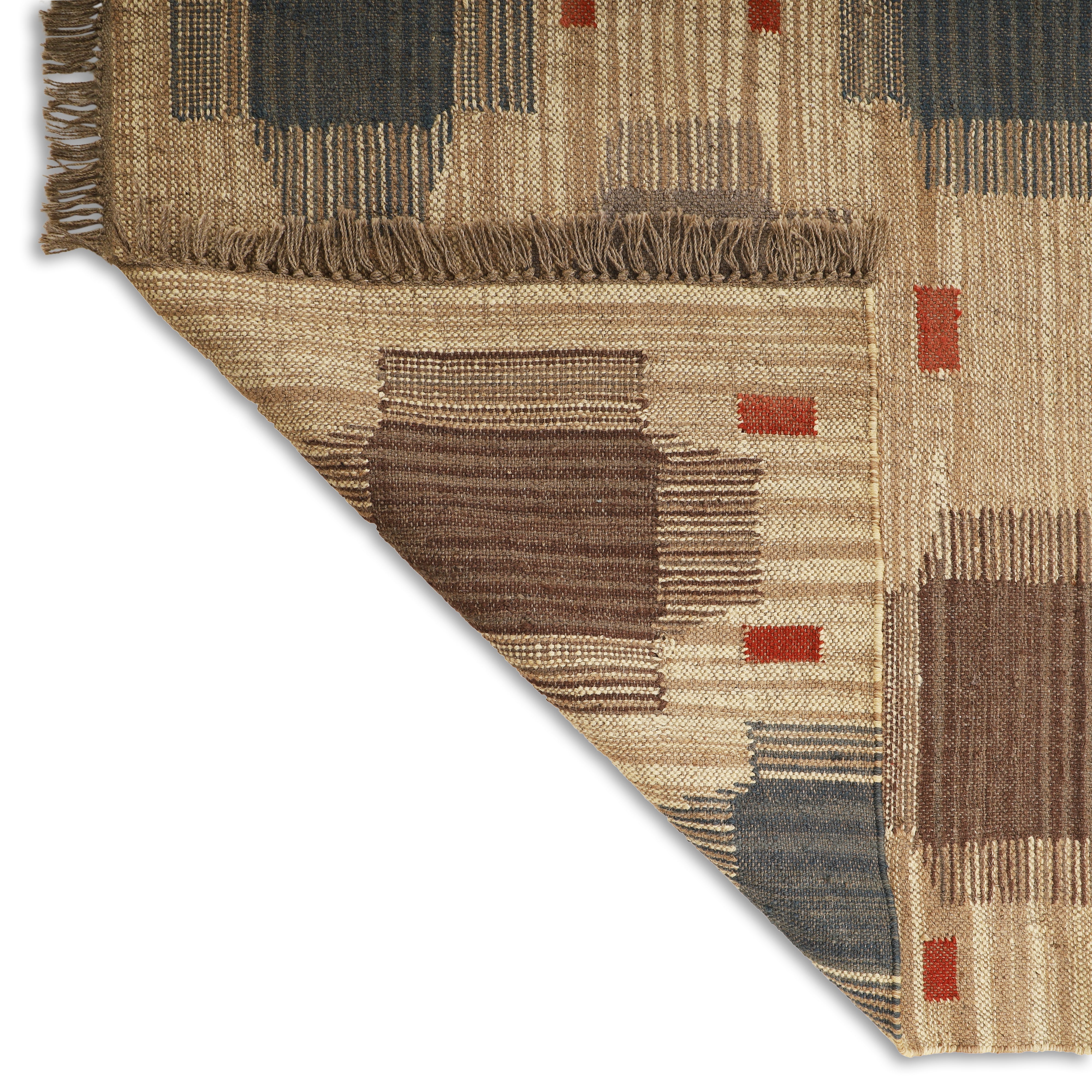 Handmade Kilim Rug for Traditional Indian Geometric Interiors