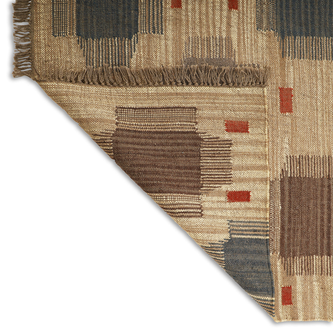Handmade Kilim Rug for Traditional Indian Geometric Interiors
