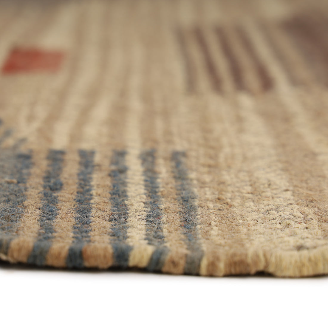 Handmade Kilim Rug for Traditional Indian Geometric Interiors