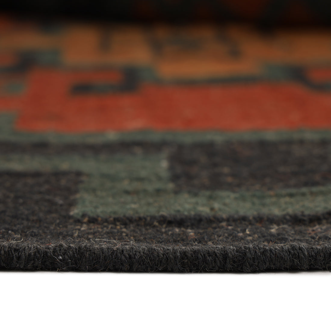 Handwoven Geometric Kilim Wool-Jute Area Rug