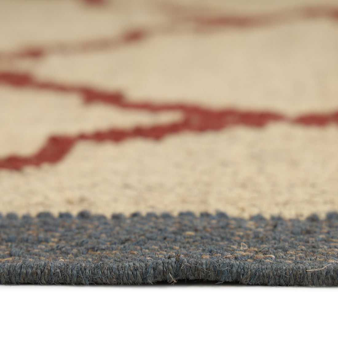 Handmade Wool Jute Kilim Rug for Traditional Indian Dhurrie Interiors